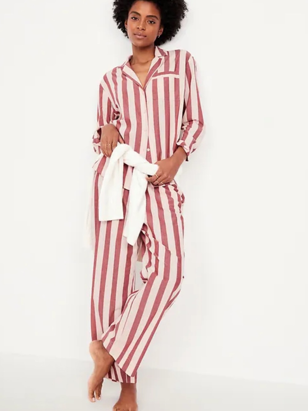 NWT Old Navy womens pink striped Pajamas